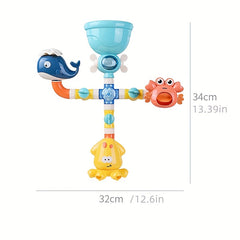 Baby Bath Time DIY Water Pipe Toy with Spray Feature
