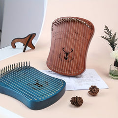 17 Tone Harp Beech Wood Fingered Organ Lyre Easy To Use Beginner Instrument