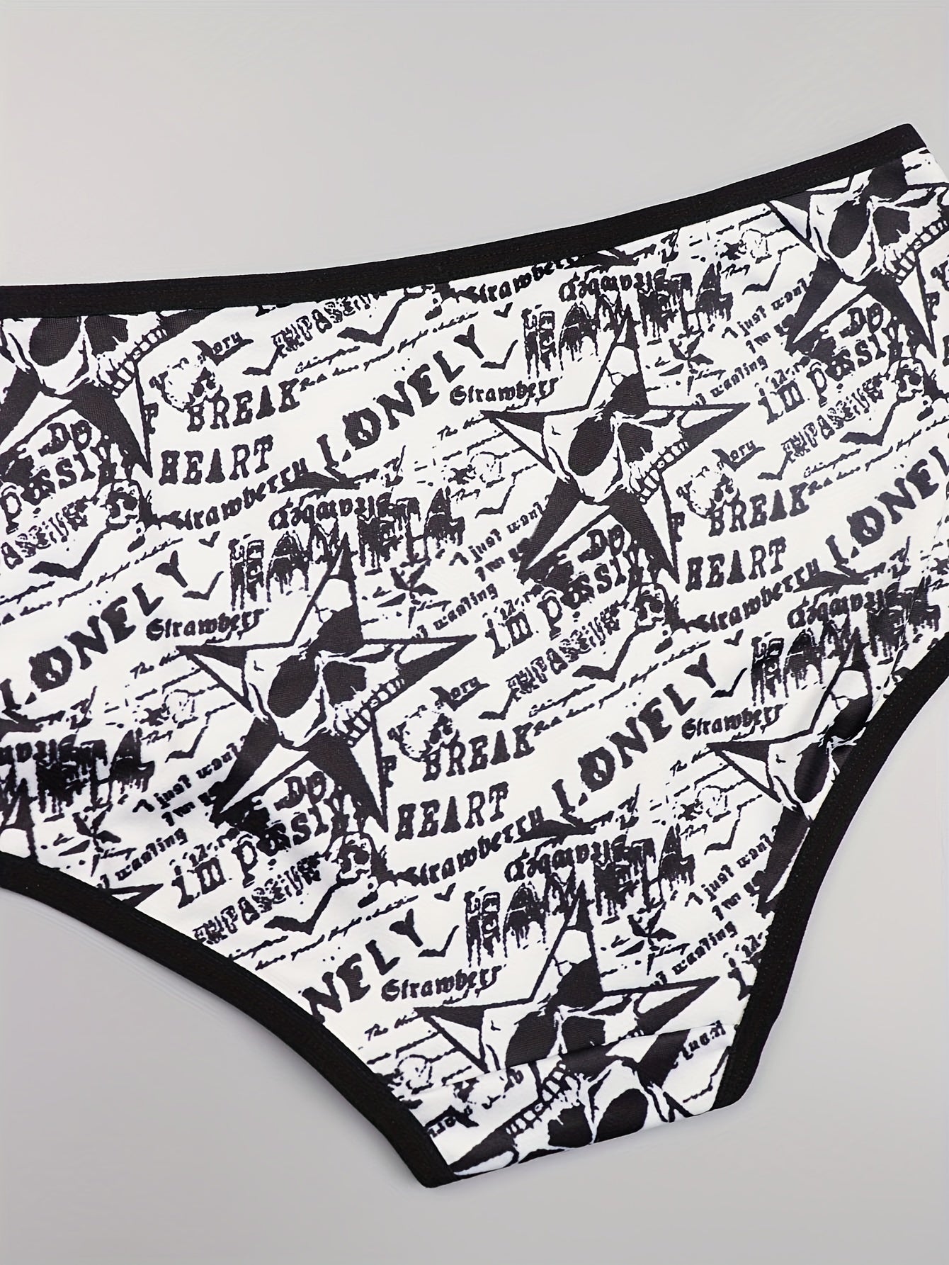 3 Pack Plus Size Sexy Panties Set Women's Plus Skull & Eye Sun Print