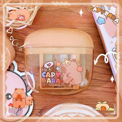 2pcs Capybara Pencil Sharpeners, Dual Function Cap, Manual Sharpeners for School