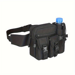 Casual Waist Bag with Water Bottle Holder for Outdoor Traveling Camping
