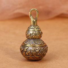 Gourd Shaped Keychain Keyring Chinese Copper Pendant