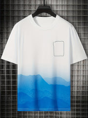 Desert Pattern Men's Casual Round Neck T-shirt