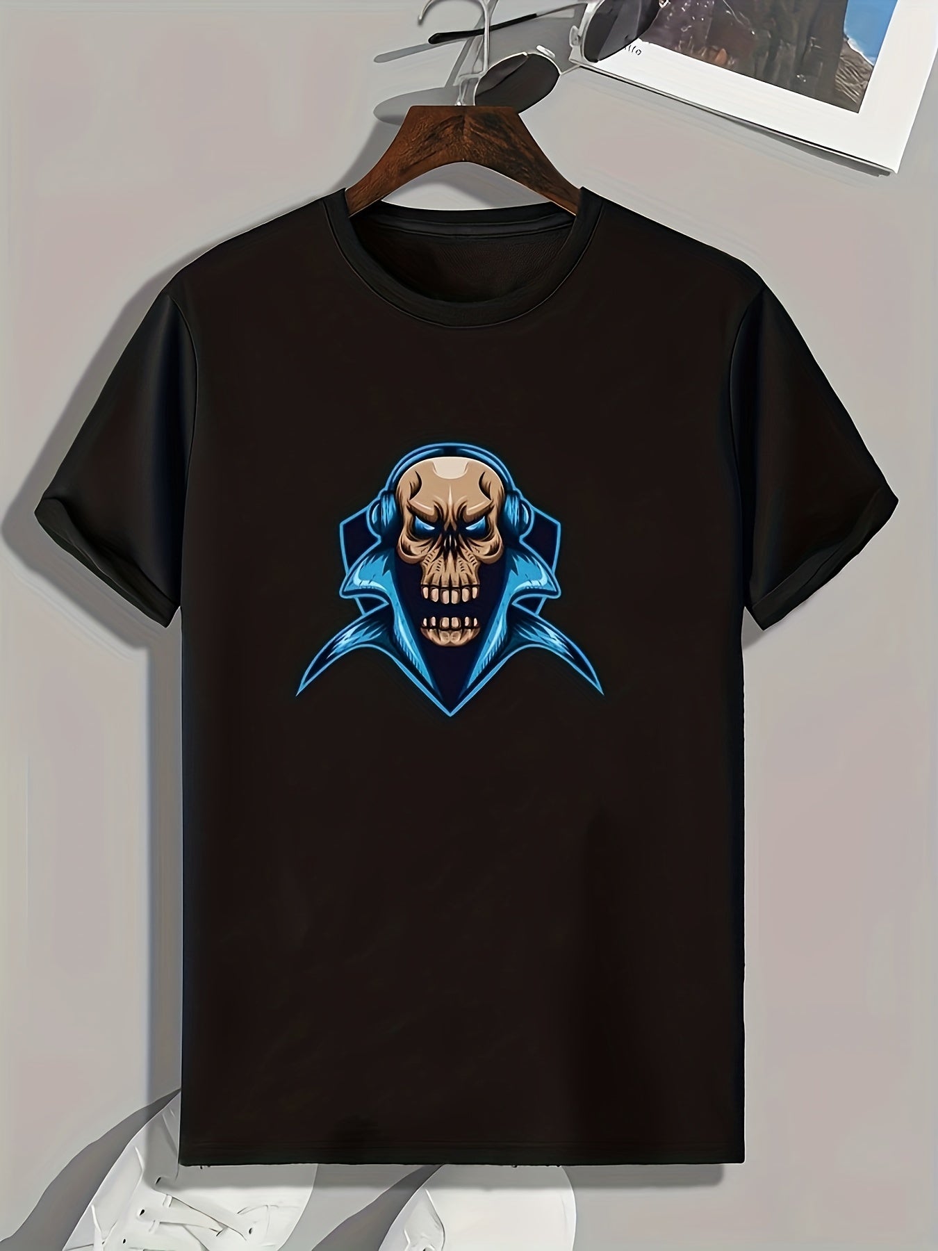 Skull Print Men's Graphic T shirt Casual Comfy Tees For Summer Mens Clothing