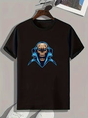 Skull Print Men's Graphic T shirt Casual Comfy Tees For Summer Mens Clothing