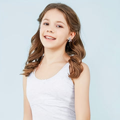 6 Pairs CZ Stud Earrings Set For Children Girls
