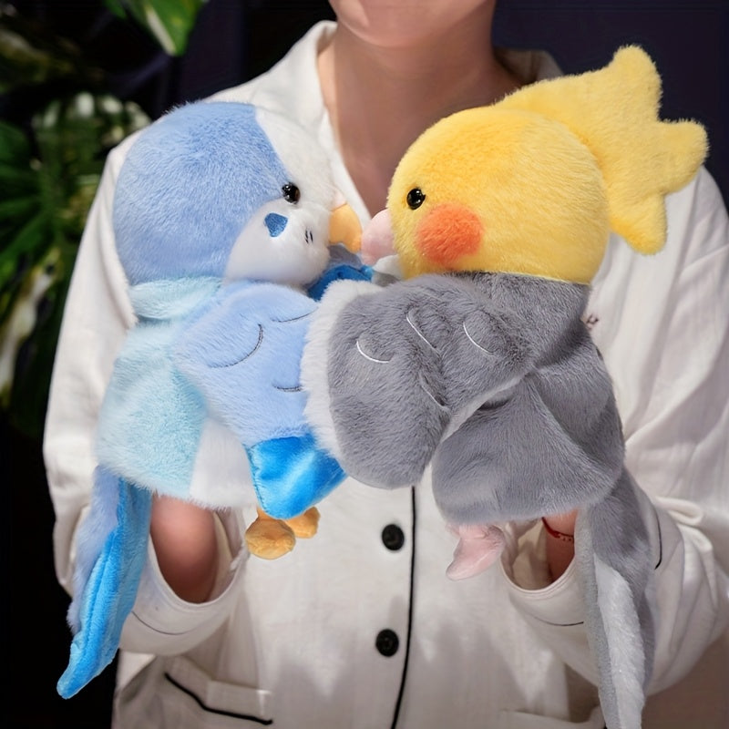 1pc Colorful Parrot Finger Doll & Plush Toy Book Characters Holiday Birthday