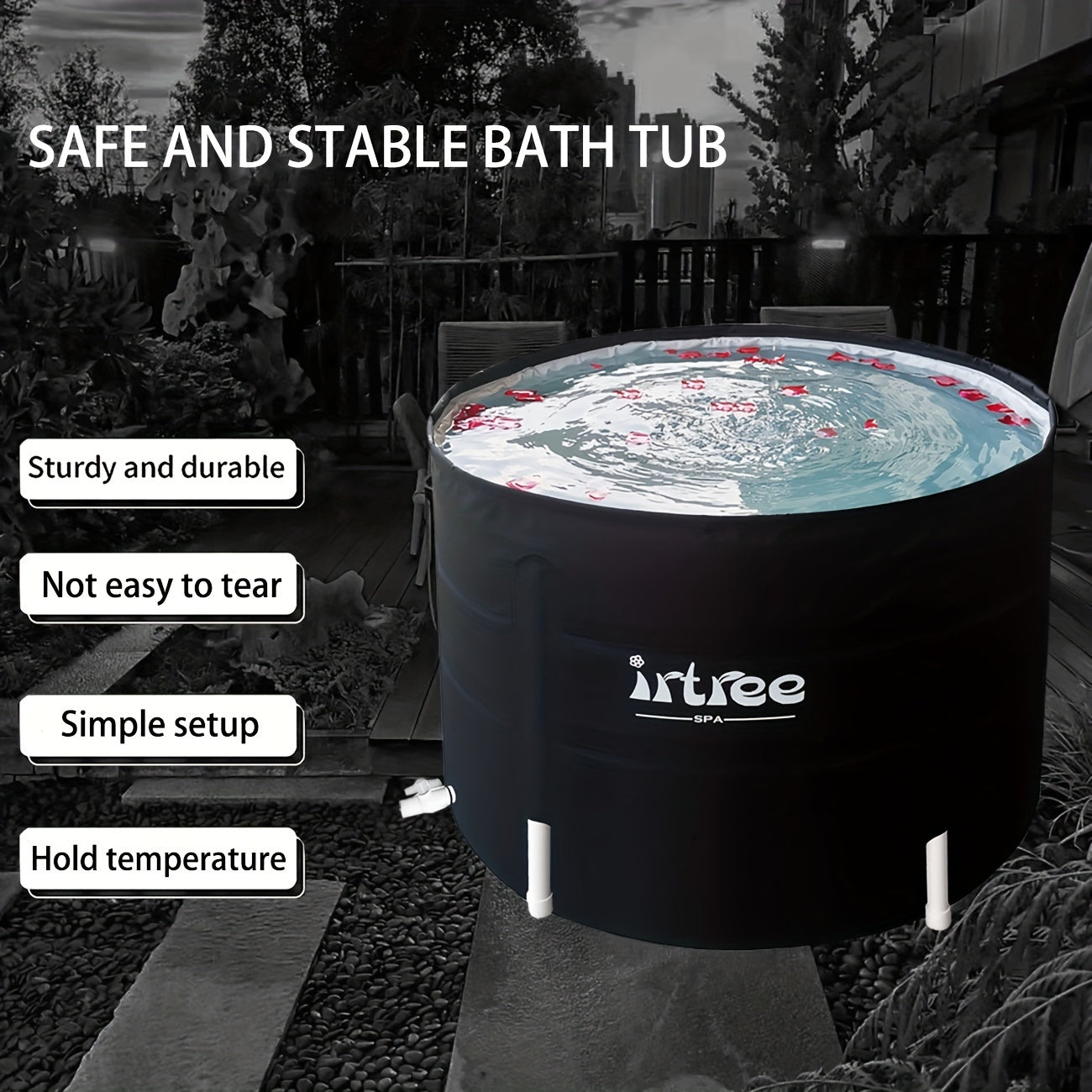 Portable Bathtub Soaking Tub Folding Bathtub Ice Bath Tub