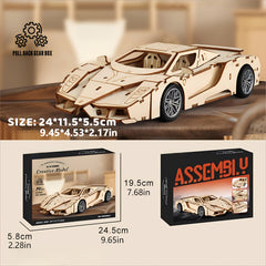 Wooden 3D Puzzle Car Set DIY Craft Kit - Ideal Hallow Gift