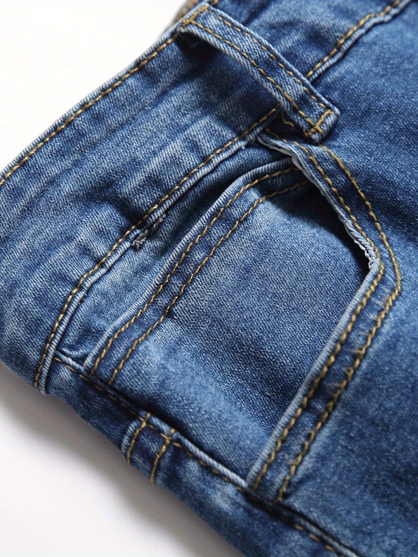 Slim Fit Ripped Jeans Mens Distressed Denim Pants Spring Summer