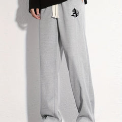 A Graphic Print Men's Loose Sweatpants Casual Drawstring Jogger Pants
