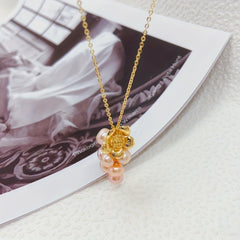 Grape & Pearl Necklace Ideal for Girlfriend