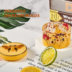 Honeycomb Bee Pattern Jars Silicone Molds With Lid Resin Jar Molds