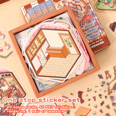 DIY House Stickers Kit - 61 Style 3D Scenes for Journals and Toys