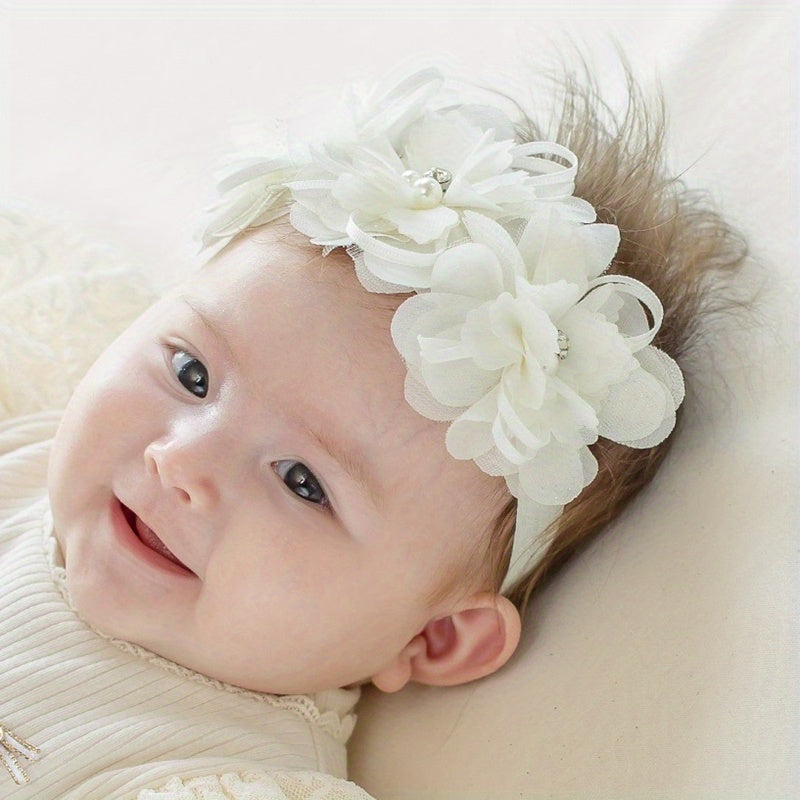 Cute Baby Girls Lace Flower Headband