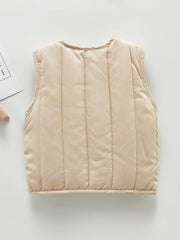 Baby Puffer Vest Jacket with Thermal Padding & Pockets