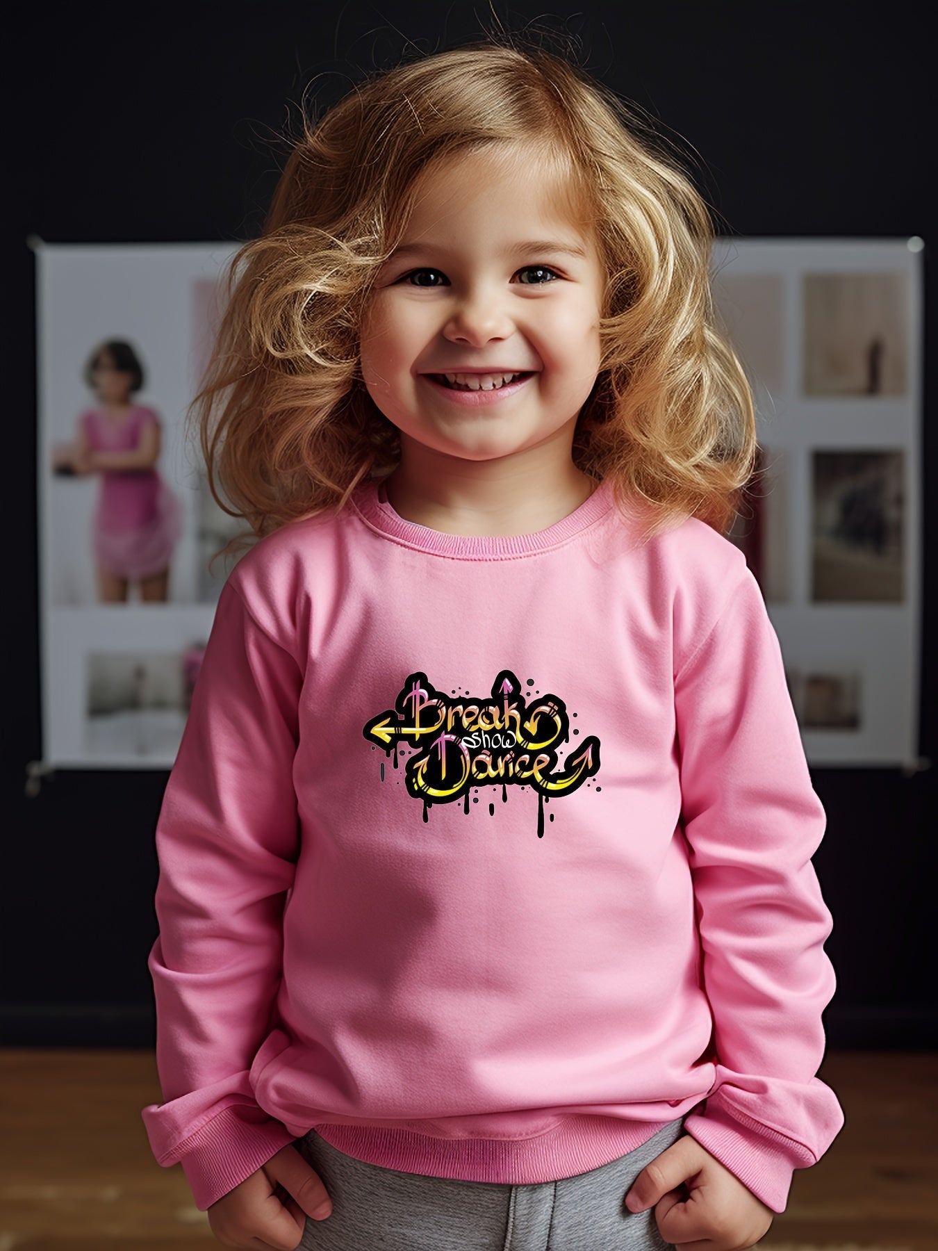 OERYUI Toddler Kids Cartoon Letter Print Long Sleeve Sweatshirt Top