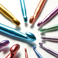 Aluminum Crochet Hooks Knitting Needles Craft Yarn Set
