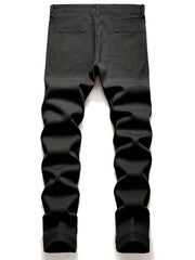 Men's Medium Stretch Jeans Casual Pocket Slim Pants