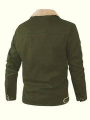 Classic Lapel Collar Winter Coat for Men