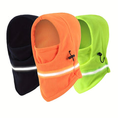 Adjustable Hood Balaclava With Reflective Striped Windproof UV Protection
