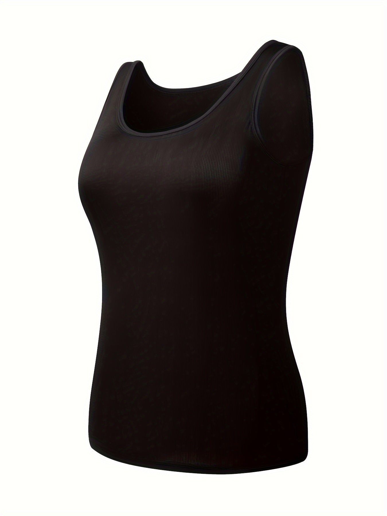 Casual Crew Neck Tank Top Seamless Sleeveless Shirt