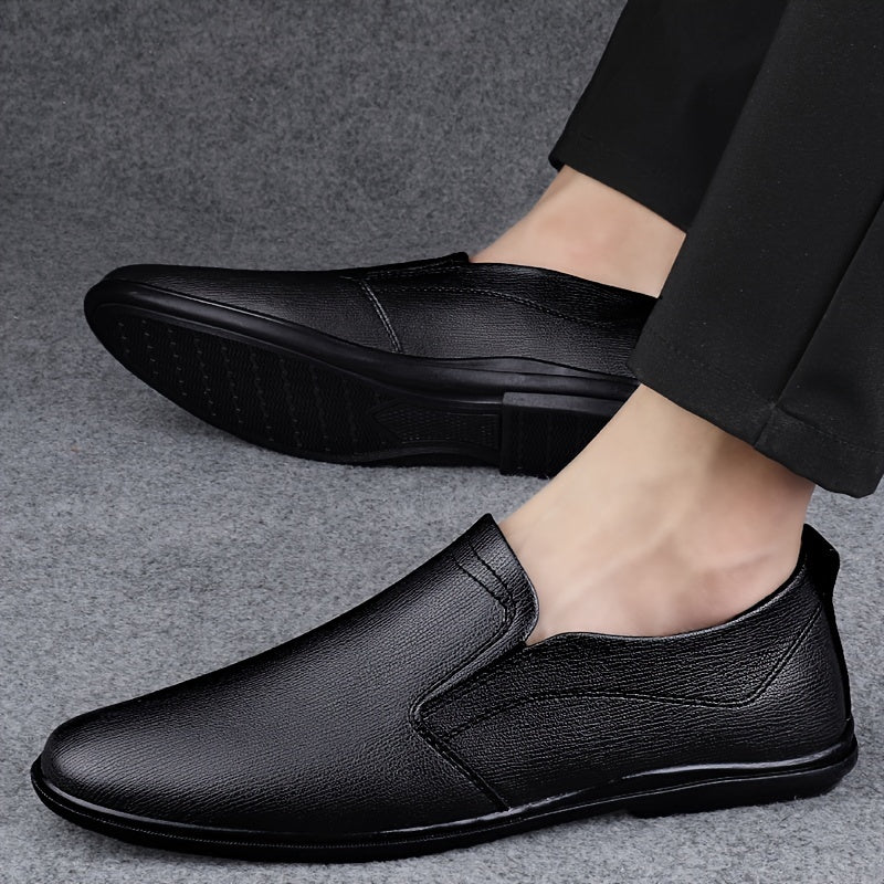 Men Leather Loafer Shoes Slip On Lightweight Dress Shoes