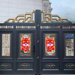 Dragon Year Spring 3D Zodiac Door Stickers Double Sided Printing Stickers