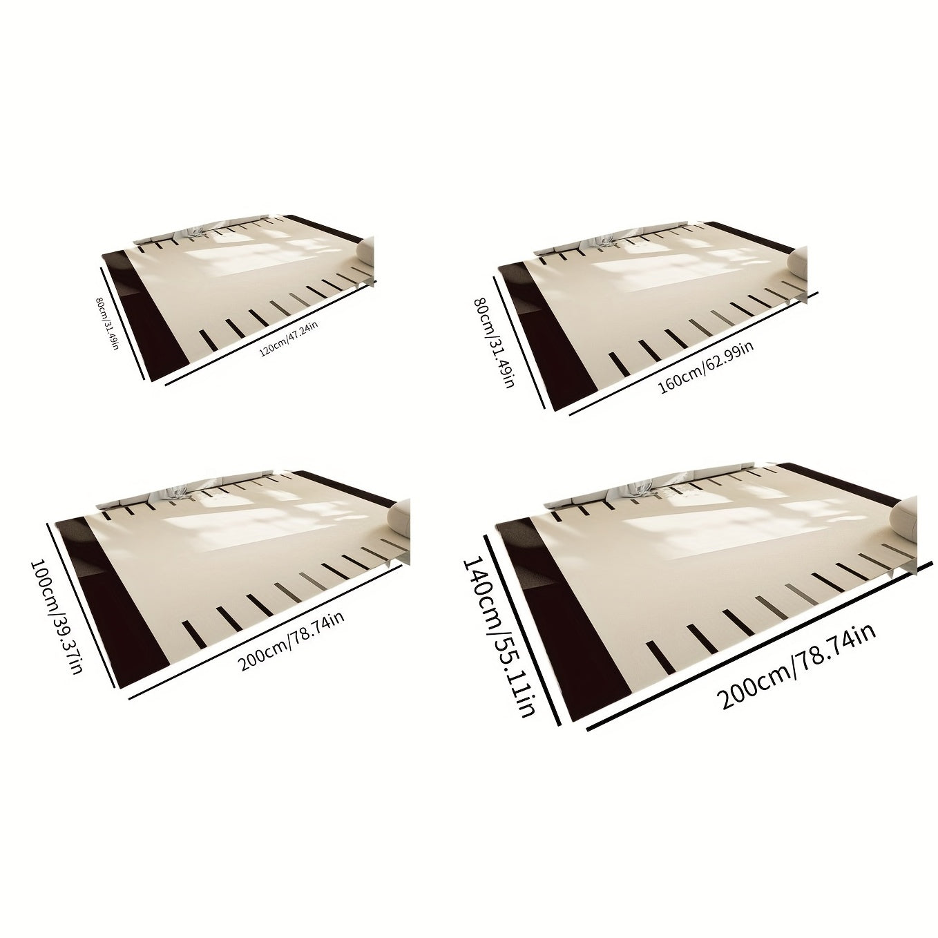 Nordic Crystal Velvet Carpet Non-slip Easy Care Does Not Shed Hair