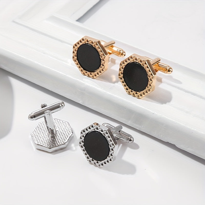 Men's Shirts w/ Round Diamond Cufflinks