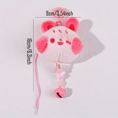 Macaron Blush Rabbit Keychain Pendant Plush Toy For Girls