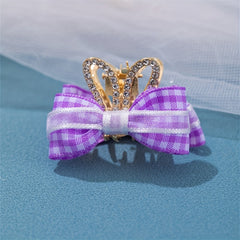 Children's Butterfly Bow Rabbit Ear Crown Hair Clip