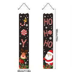 Christmas Door Banners Hanging Couplet Porch Signs Indoor Outdoor