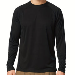 Men's UPF 50 Long Sleeve Rash Guard for Fishing Running Hiking
