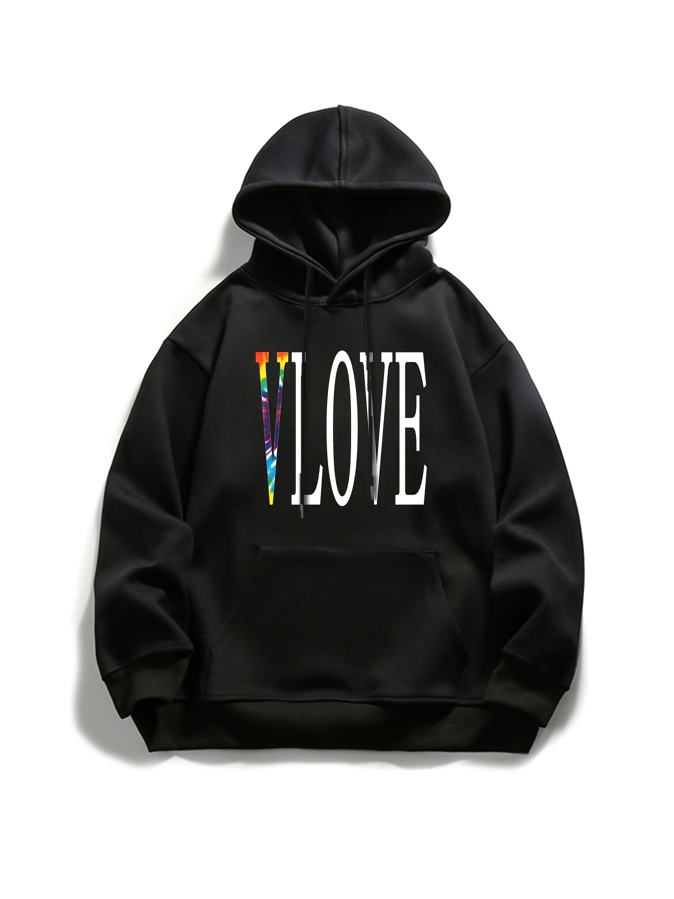 Love Letter Graphic Hooded Sweatshirt Pullover Casual Fleece Top