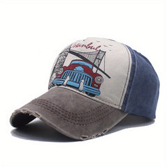 Vintage Washed Truck Baseball Cap Distressed Casual Peaked Cap