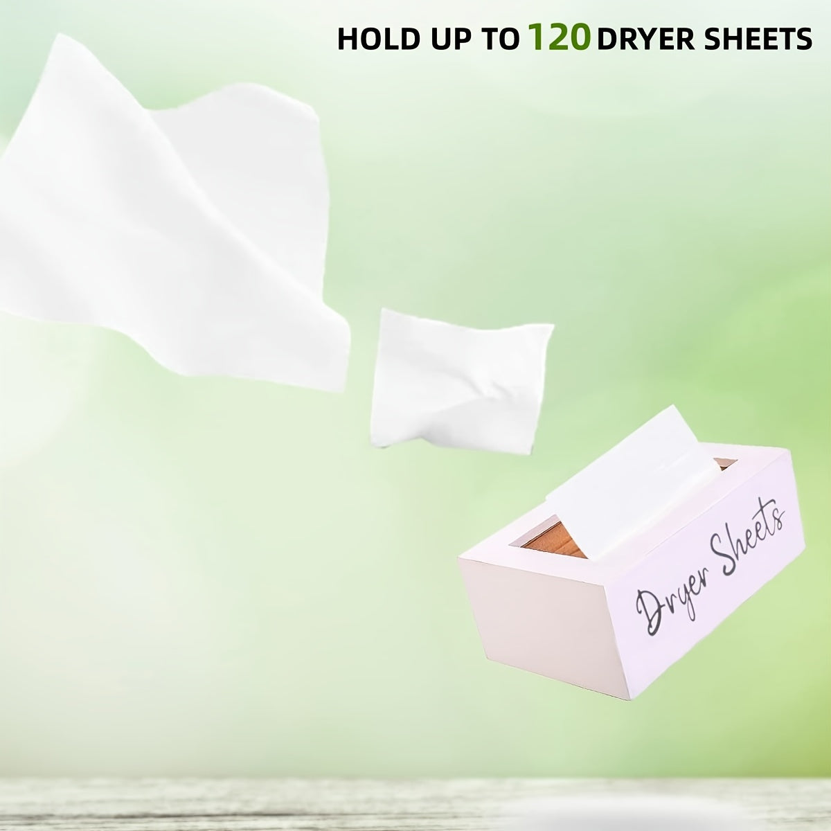 Wooden Tissue Box Laundry Dryer Paper Holder Rustic Farmhouse Storage