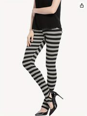 Striped Print High Waist Yoga Leggings