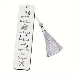 1pc Tassel Stainless Steel Metal Bookmark Gift For Teachers And Students