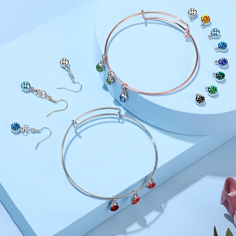 200pcs Birthstone Charm Beads Set for DIY Jewelry Making