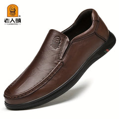 LAORENTOU Men's Leather Slip On Shoes for Driving Jogging