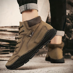 Men's Outdoor Lace up Boots Non slip Walking Shoes