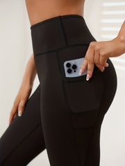 Women Bootcut Leggings With Phone Pockets Workout Yoga Pants