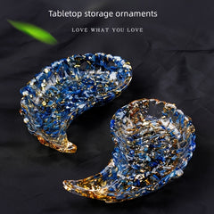 Crystal Angel Wing Shape Tray Resin Craft Home Decor
