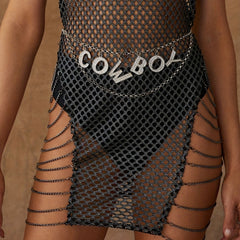 Cowboy Rhinestone Inlaid Belly Chain Dress Pants Accessory