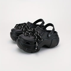 Women's Strappy Platform Clogs Chunky Heeled Sandals