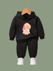OERYUI Kids Gnome Print Hoodies Pants Set Spring Fall Activewear