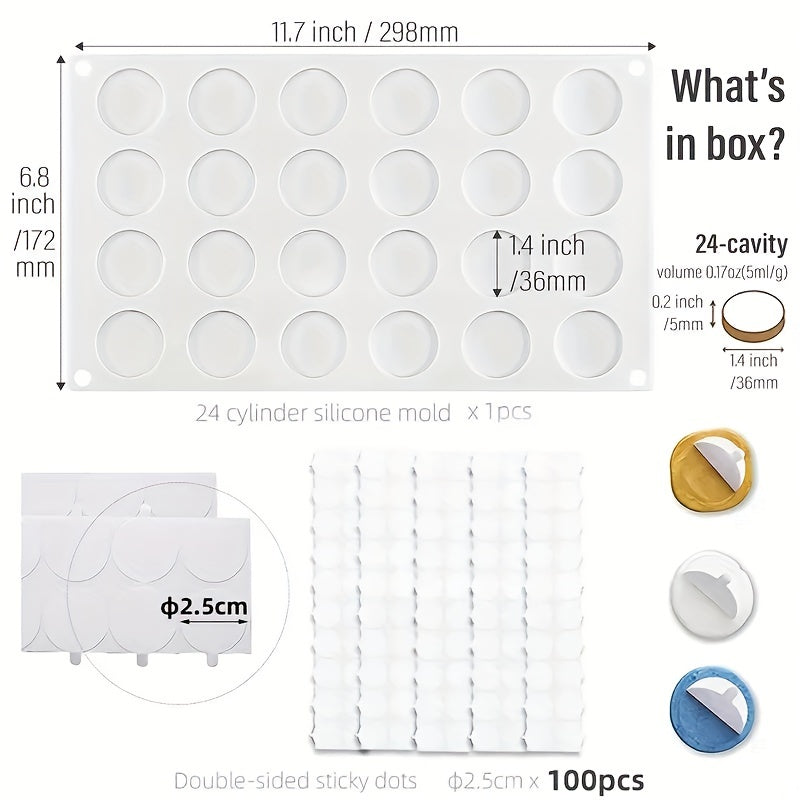 Sealing Wax Mat Stamp Wax Mat With 24 Cells Mold DIY Silicone Mould