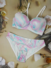 Tie Dye Push Up Bra & Panties Set