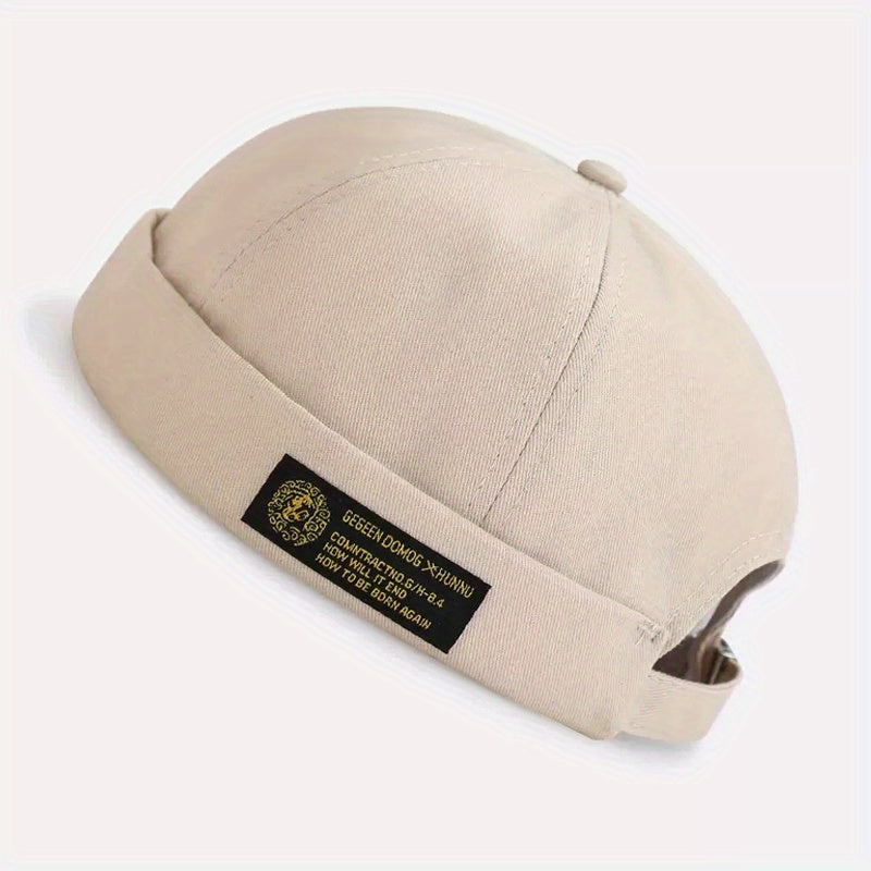 Brimless Hat Retro Skullcap Rolled Cuff Beanie Docker Cap Watch Cap